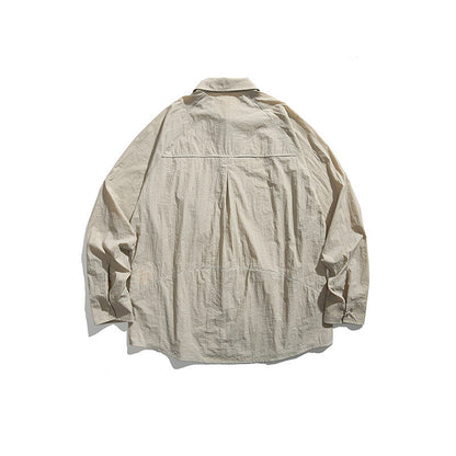 Casual sun protection long sleeved shirt jacket men's shirt