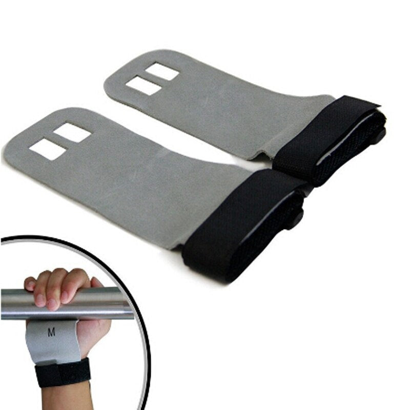1 Pair S M L Hand Grip Synthetic Leather Crossfit Gymnastics Guard Palm Protectors Glove Pull Up Bar Weight Lifting Glove