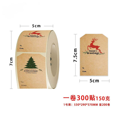 Christmas gift stickers decorative sealing sticker Merry Christmas Reward Self-adhesive labels Children's Day party