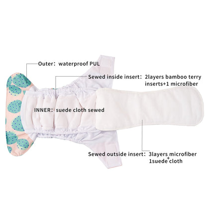 Happy Flute 1 pcs heavy wetter night AIO AI2 baby cloth diaper nappy one size fit all