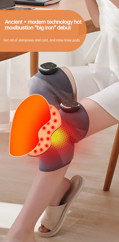 Heated Knee Brace Wrap Pad Dual-use Thermostat Usb Heating Knee Pads For Knee Sprains Strains Arthritis with massage