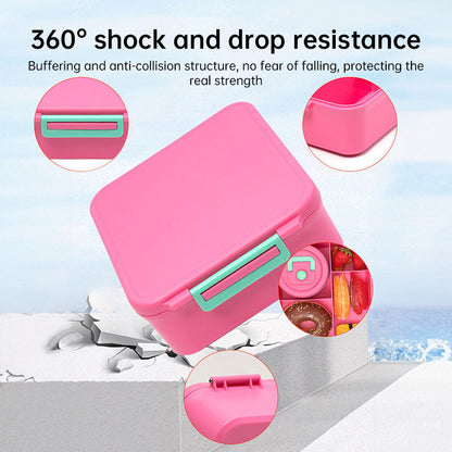 Kids' bento lunch bag: 1700ml containers with toppers, thermos, for school.