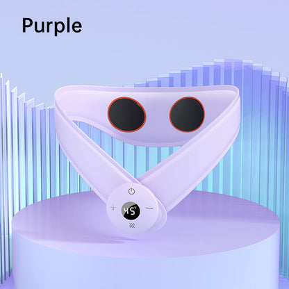 Neck Massager with Heat, Portable Neck Lymphatic Massager for Pain & Fatigue Relief