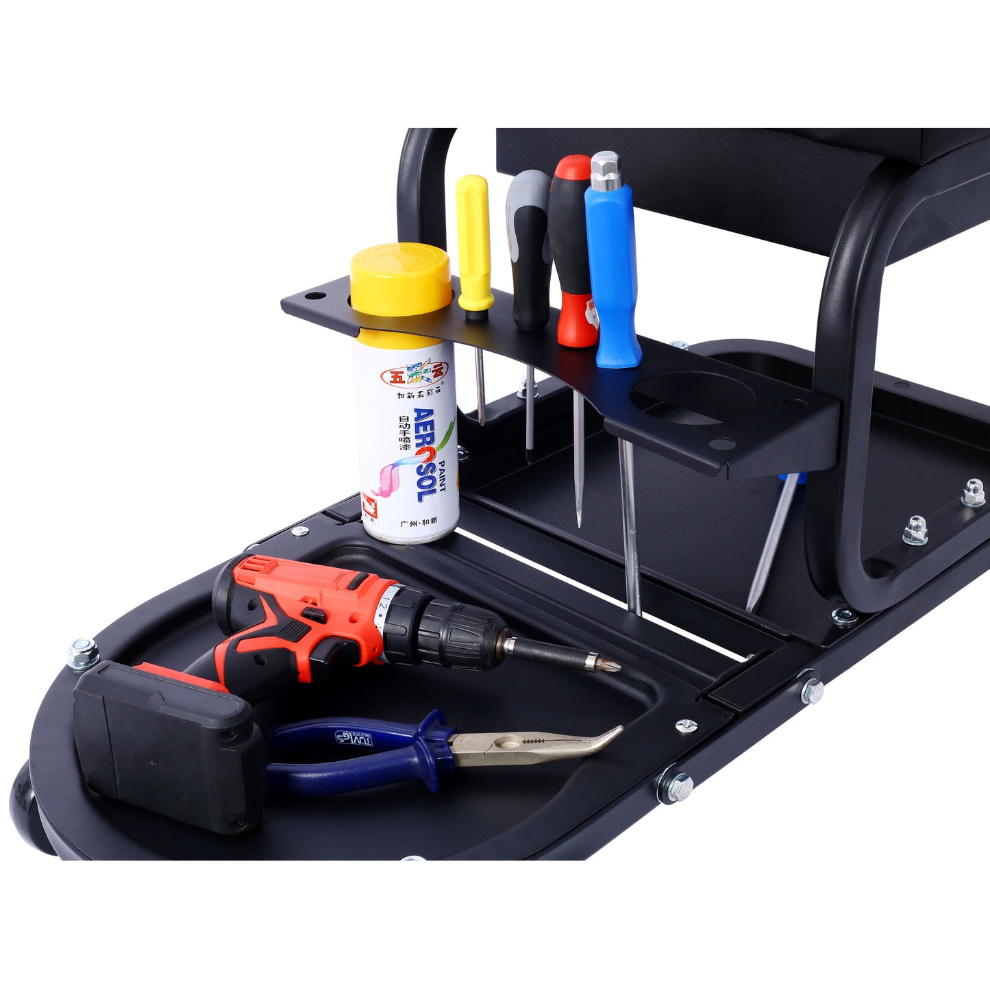 Ultimate Rolling Details and Multifunctional Car, 15'1/2 "x 8'3/4" x 18'1/2 "- Black