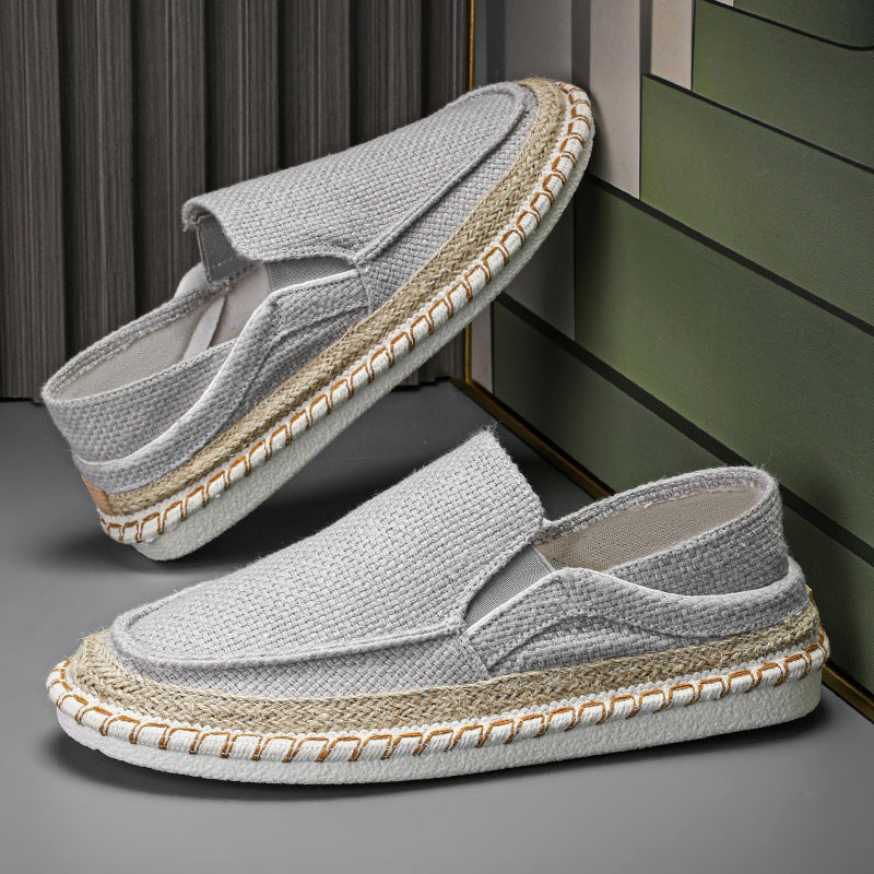 Fisherman Shoes Men's Breathable Cloth Shoes Hanfu Shoes Men's Casual Slip-On Loafers Driving Old Beijing Cloth Shoes