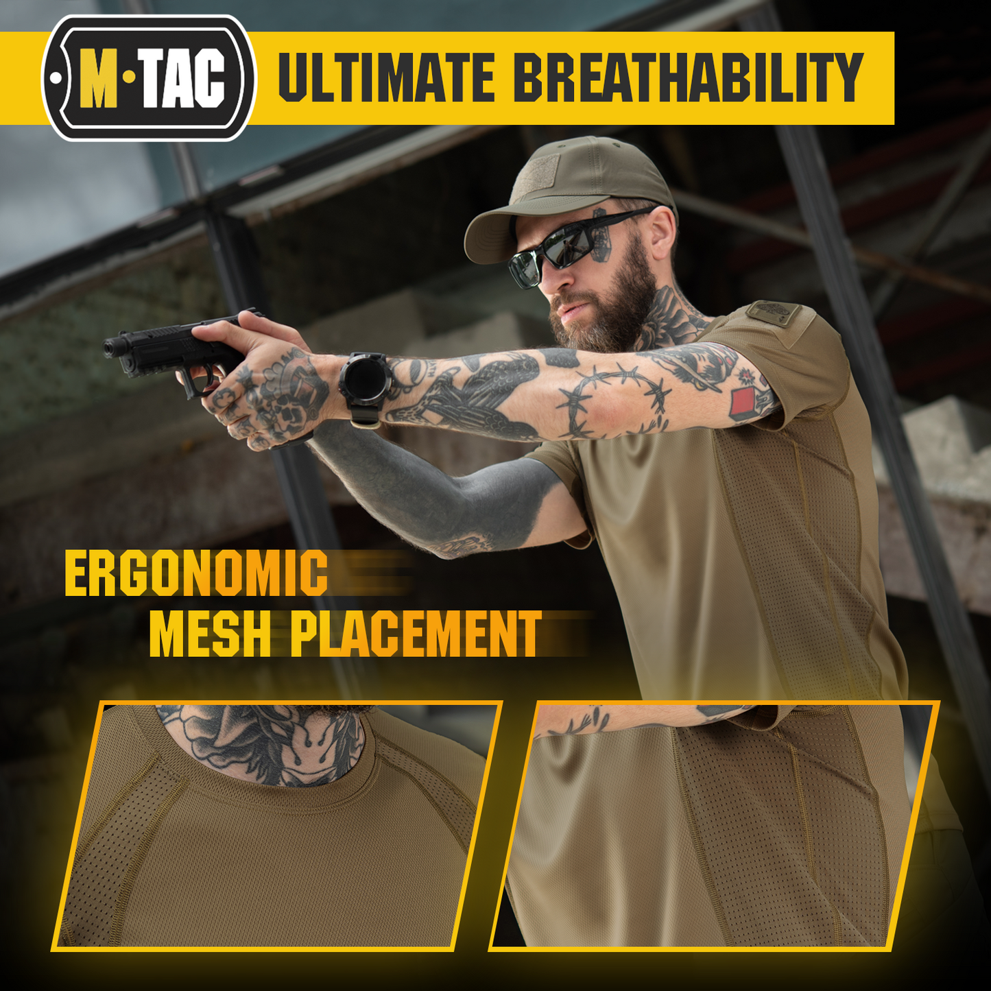 M-Tac T-Shirt Athletic Tactical Gen II with Loop Panels (Set of 3)