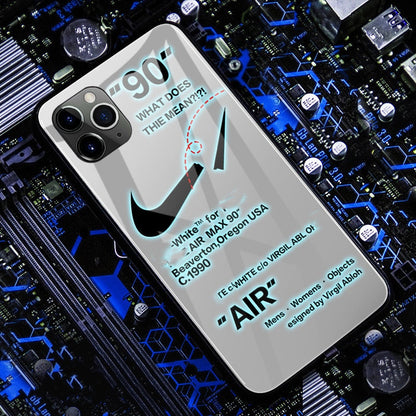 Sport Call Light Case For iPhone 12 11 Pro Max 8 7 6 6S Plus LED Case Tempered Glass Coque Flash Cover For iPhone X XS MAX XR SE
