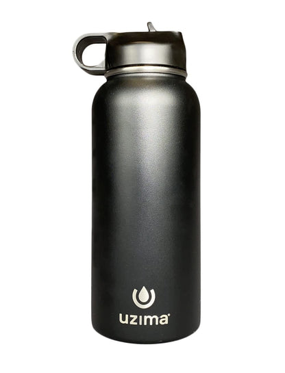 Uzima - Z-Source Filtered Water Bottle for Hiking, Backpacking, Camping, and Travel. Large 32oz Capacity with Double-Walled Stainless Steel Exterior.
