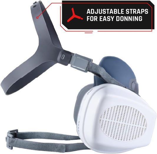 New Reusable T-61 Half Face Respirator & American Made C-10 with Organic Vapor P-A-3 Filter Set