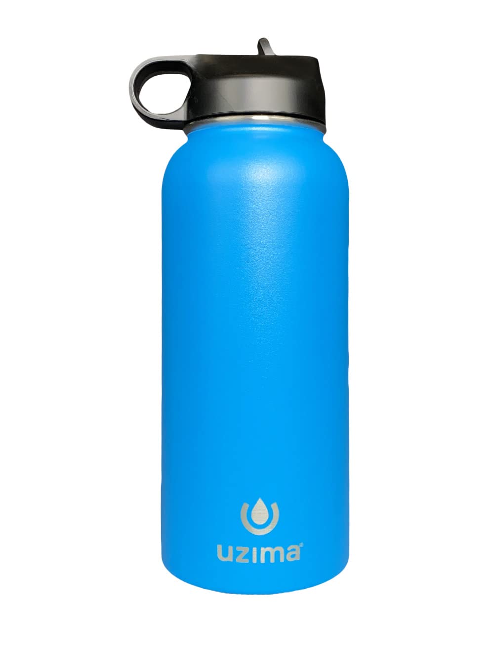 Uzima - Z-Source Filtered Water Bottle for Hiking, Backpacking, Camping, and Travel. Large 32oz Capacity with Double-Walled Stainless Steel Exterior.