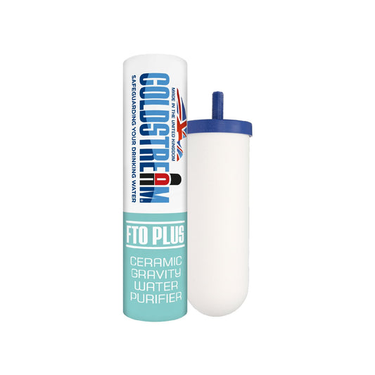 Coldstream FTO Plus Water Filter Cartridge (2 Pack) - Dependable for Easy Installation as a Berkey Replacement - Ceramic Gravity Filter For Stainless Steel Systems