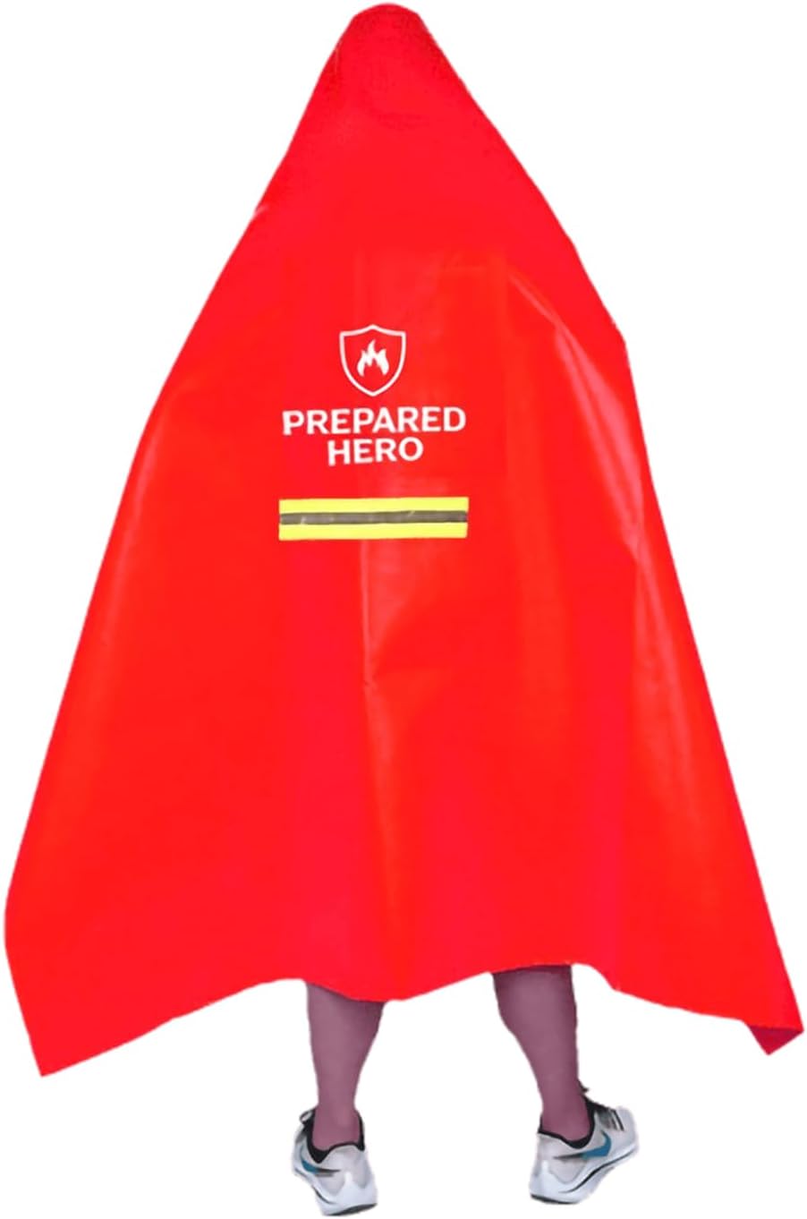 Prepared Hero Flame Shield 1 Pack - Resistant Up To 1100 Degrees - CE Certified - Fire Cape - Fire Cloak - Fireproof Clothing - Fireproof Hooded Cloak - Emergency Fire Blanket For Home