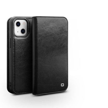 Suitable for iPhone 16 Promax phone case leather flip cover Apple 15 13 phone protective case card insertion