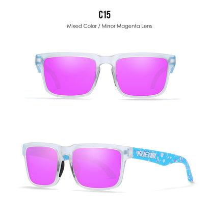 Classic polarized sunglasses for men and women ultra light driving glasses colorful real film sunglasses