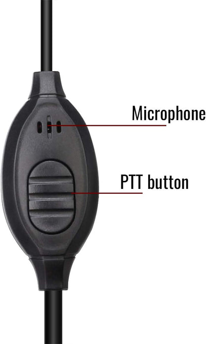 Retevis RT22 Walkie Talkie Earpiece with Mic, Earhook, 2 Pin, for RT22 RT68 RT21 H-777 RT86, Compatible with Pxton Baofeng BF-888S BF-T26 Kenwood Two Way Radio, Two Way Radio Earpiece(1 Pack)