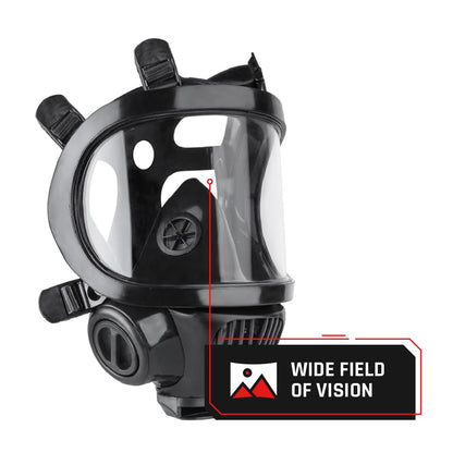 ST-100X Military Grade Full Face Respirator Mask with Advanced Air Filtration - For Chemical, Smoke, and Particulate Protection in Emergency Situations