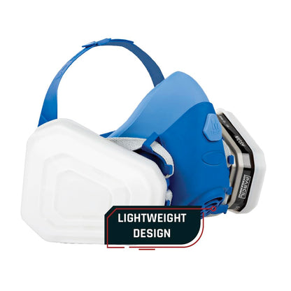 Parcil Safety UltraSeal Large Reusable Half-Face Respirator Mask | NIOSH-Approved | OV/P95 Protection, Standard Bayonet Cartridges