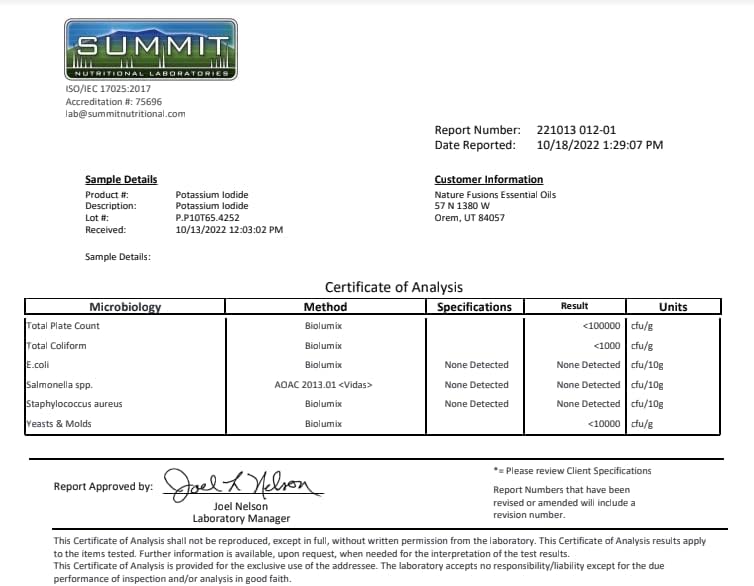 Potassium Iodide Tablets 130 mg - (60 Tablets) 10 Year Shelf-Life EXP 2034 to 2035 - Ki Pills - Yoduro de potasio - Nutri Supplements - 3rd Party Tested - NSF cGMP Certified Facility - Shelf Stable