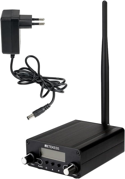 Retekess TR508 FM Transmitter for Church,FM Broadcast Transmitter,Long Range FM Radio Stereo Station with 3.5mm Mic Audio Jack for Drive in Movie,Parking Lot,Home,Library,Fcc Certified