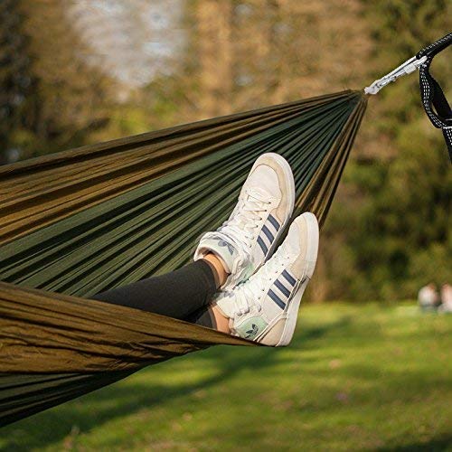 MalloMe XL Hammock Straps for Trees - Hammock Tree Straps Set 2000+ LBS Heavy Duty 40 Loops & 100% No Stretch Suspension System Kit - Camping Hammocks Accessories | 2 Carabiners | 12 Feet Black