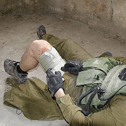 RHINO RESCUE 6" Israeli Style Emergency Bandage + IFAK Trauma Kit with C-A-T Tourniquet for Wound Care (PRO, Camo)