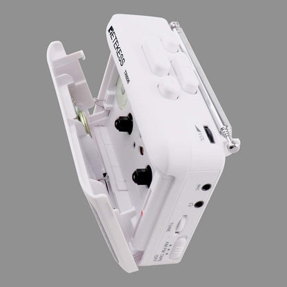 Retekess TR606 Cassette Tape Player, Cassette Player Recorder, Built-in Speaker, AUX/Microphone Jack, Support AUX Line in Record, AM FM Radio, Powered by DC or AA Battery (White)