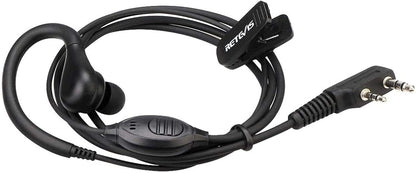 Retevis RT22 Walkie Talkie Earpiece with Mic, 2 Pin, for RT22 RT68 RT21 H-777 RT27 RT86A RT86S, Compatible with Pxton Baofeng BF-888S BF-T26 Kenwood Two Way Radio, Two Way Radio Earpiece(6 Pack)