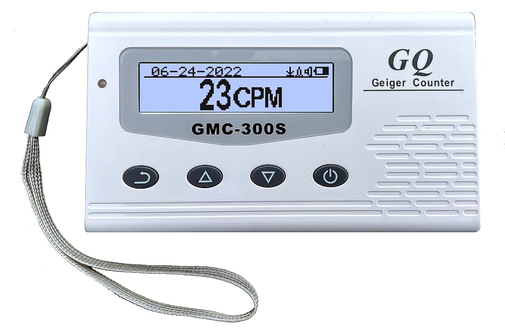 GQ 300 Series Geiger Counter Nuclear Radiation Detector Dosimeter for Beta, Gamma, X-Ray Portable Radiation Monitor with Real-Time Data Data Logging (GQ-300S)