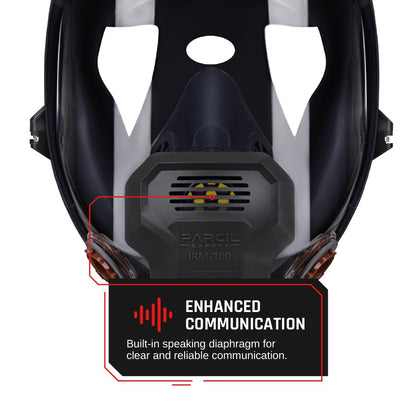 Parcil Distribution Full Face Respirator Mask with Filters – Durable Full Face Respirator Gas Mask, Bayonet Filter Compatible