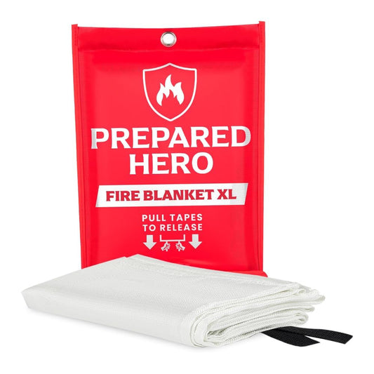 Hero Extra Large Emergency Fire Suppression Blanket - 4 Pack - XL Fiberglass Fire Blanket for Kitchen & Home, 47' x 71'