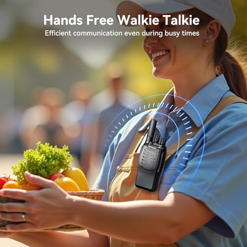 Case of 6,Retevis H-777 Walkie Talkies for Adults Long Range, Rechargeable Two-Way Radios,with 6-Way Multi Unit Charger,Flashlight Handheld Business 2 Way Radios