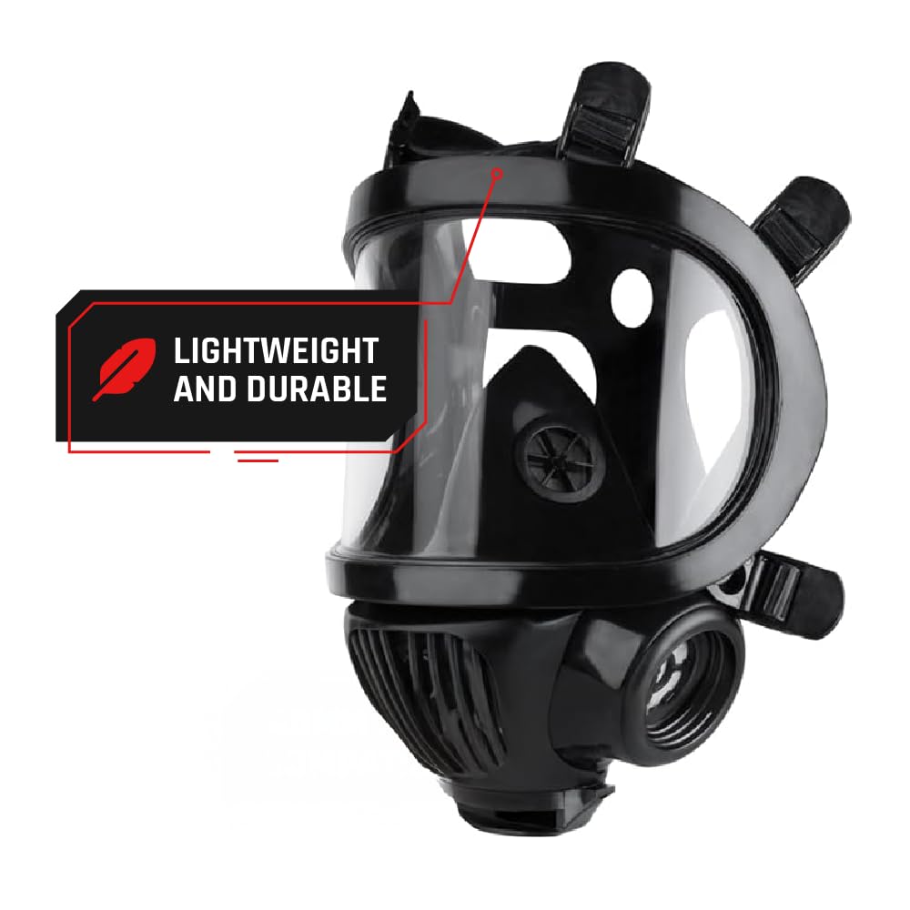 ST-100X Military Grade Full Face Respirator Mask with Advanced Air Filtration - For Chemical, Smoke, and Particulate Protection in Emergency Situations
