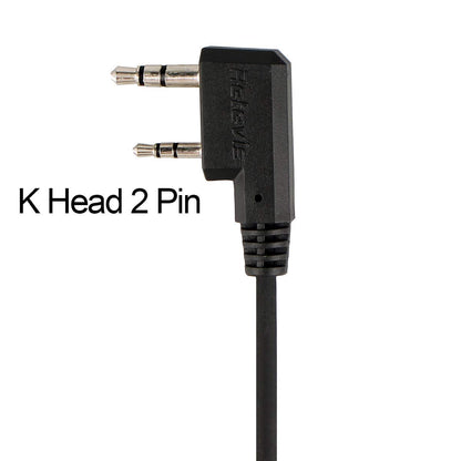 Retevis Case of 10, Two Way Radio Earpiece with Mic Single Wire Earhook Headset for RT22 RT21 RT68 RT68H H777 H777H RT86A RT86S, Compatible with Pxton Baofeng BF-888S BF-T26 Kenwood Walkie Talkies