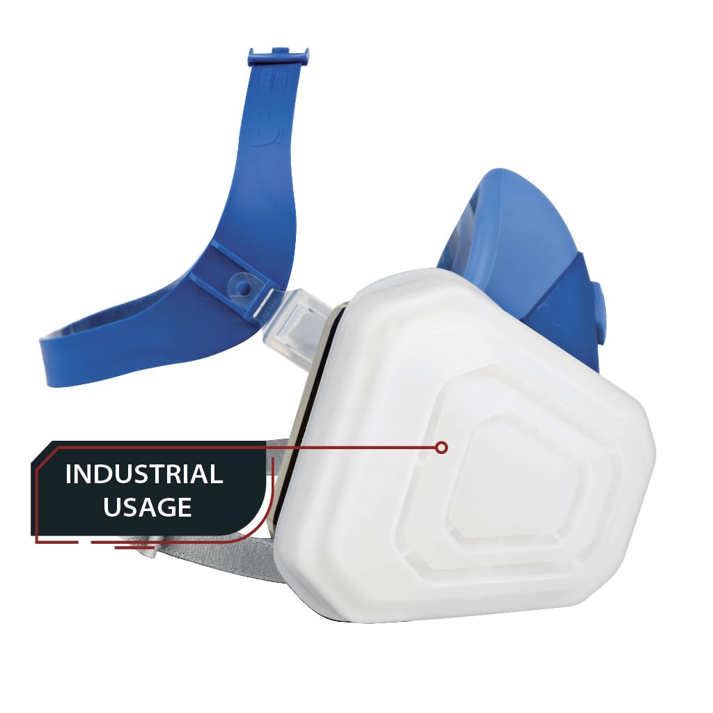 Parcil Safety UltraSeal Large Reusable Half-Face Respirator Mask | NIOSH-Approved | OV/P95 Protection, Standard Bayonet Cartridges