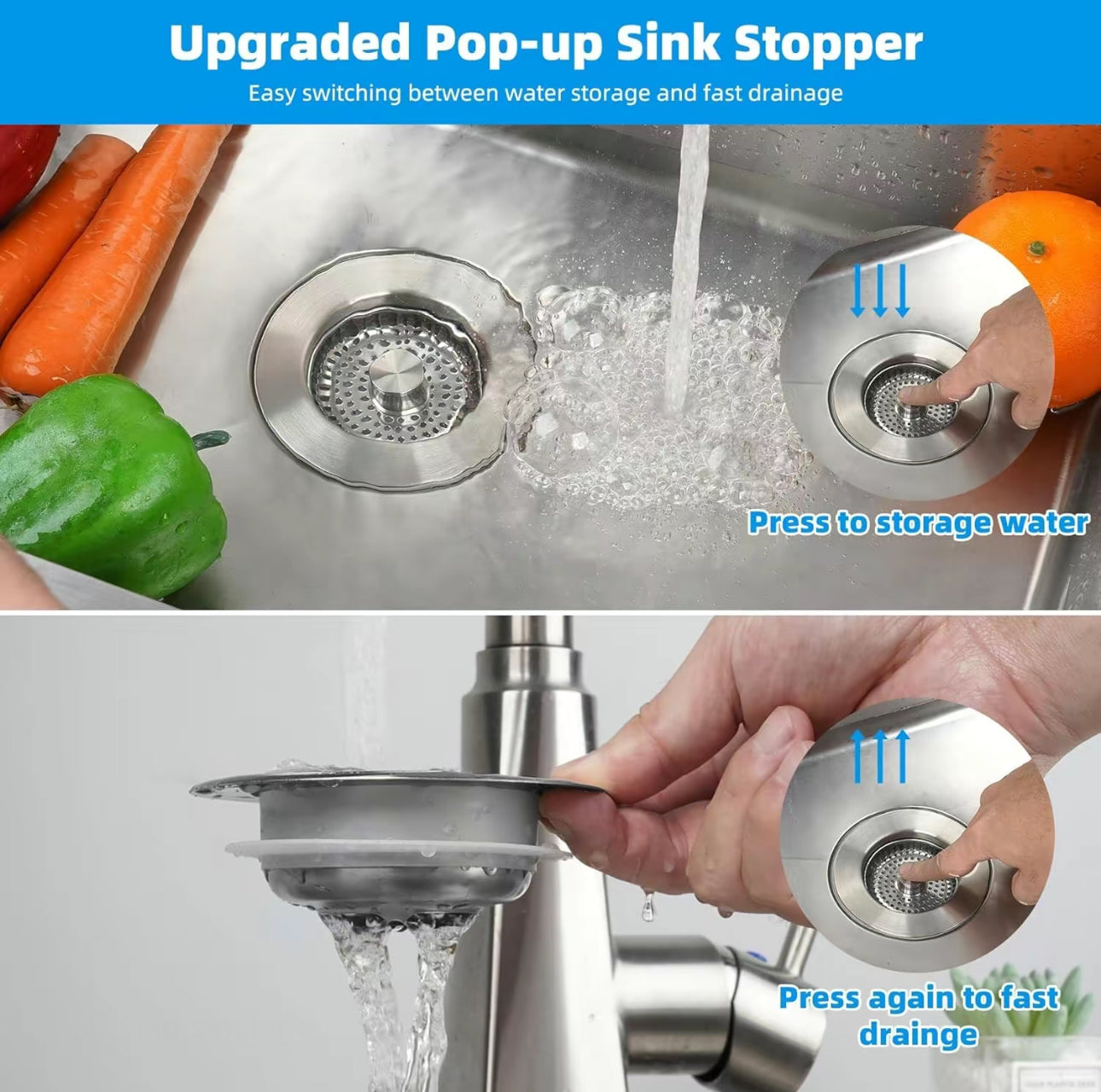 DrainGuard Pro 3-in-1 Stopper