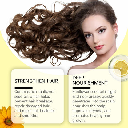 Sunflower Oil Hair Care Essential Oil Moisturizes, Prevents Frizz And Nourishes Hair Care Essential Oil Softens And Repairs Hair Roots