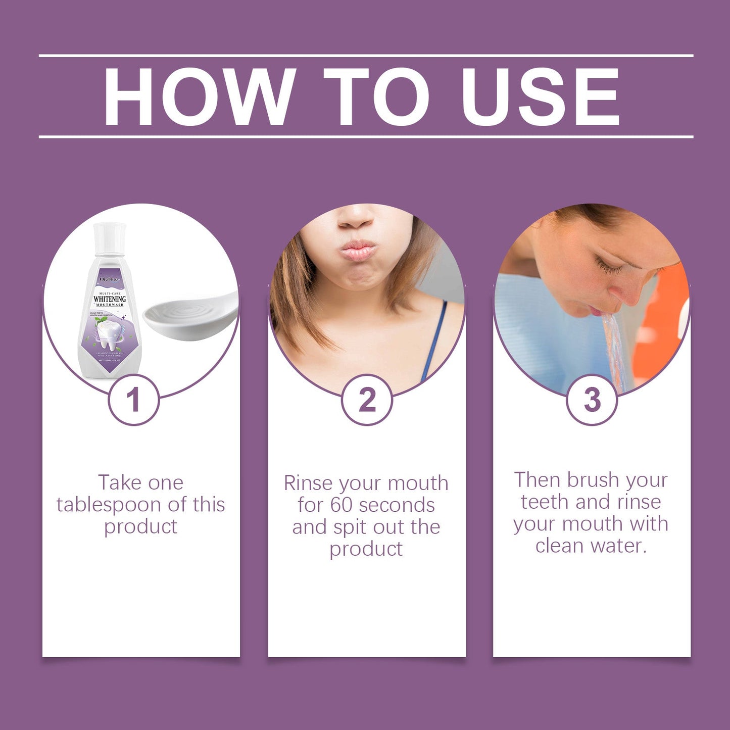 Clean Mint Teeth Mouthwash, Mouth Stain Cleaning Care Gums Smell Fresh And Beautiful Teeth Water