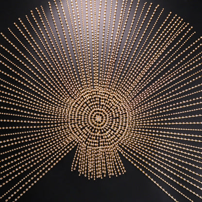 Exaggerated long flowing Su hair chain nightclub stage performance rhinestone hair accessories European and American headwear hair chain