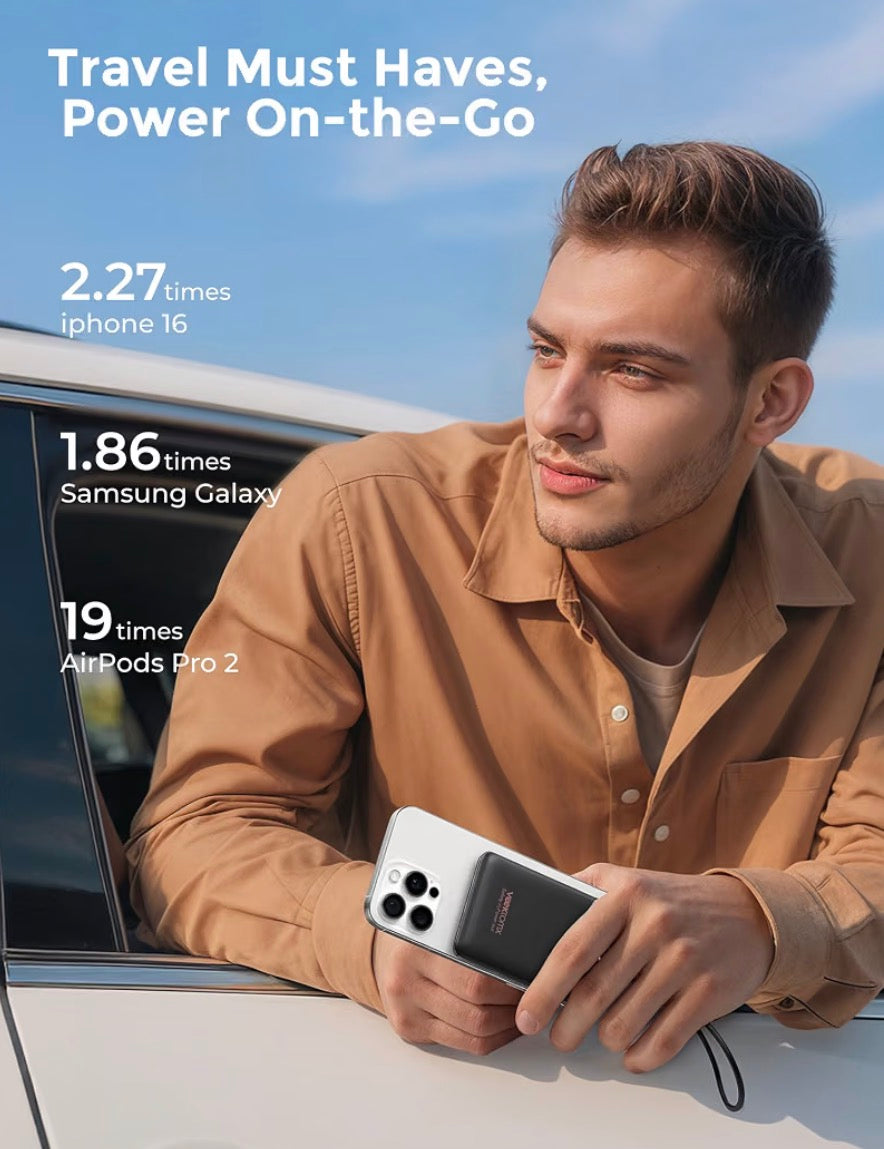 VEEKTOMX Mini Power Bank 10,000mAh | 22.5W Fast Charging Backup Power