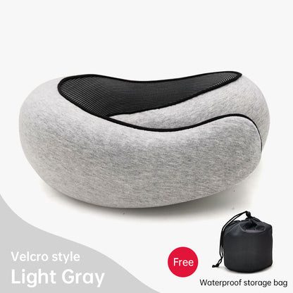 Memory Foam Neck Travel Pillow: Soft, 360° Head Support, for Home, Plane & Car