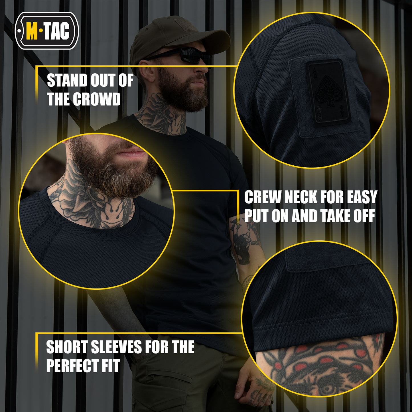 M-Tac T-Shirt Athletic Tactical Gen II with Loop Panels (Set of 3)