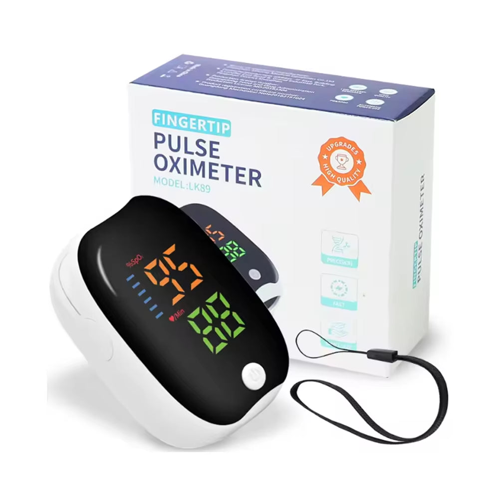 LK89 Finger Pulse Oximeter Medical Portable Blood Oxygen Oxymetre Heart Rate Saturation Meter OLED Oximetro De Dedo LED Display
