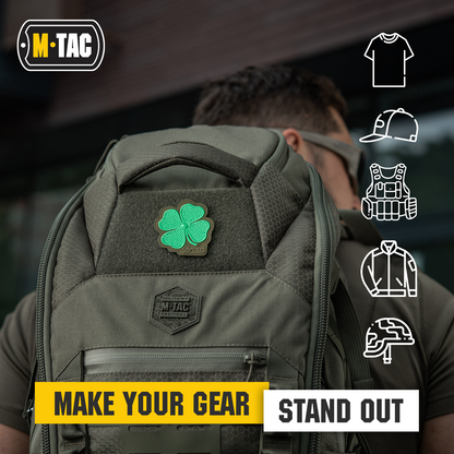 M-Tac Morale Patch Clover - Tactical Embroidered Military Badge with Hook Fastener Backing