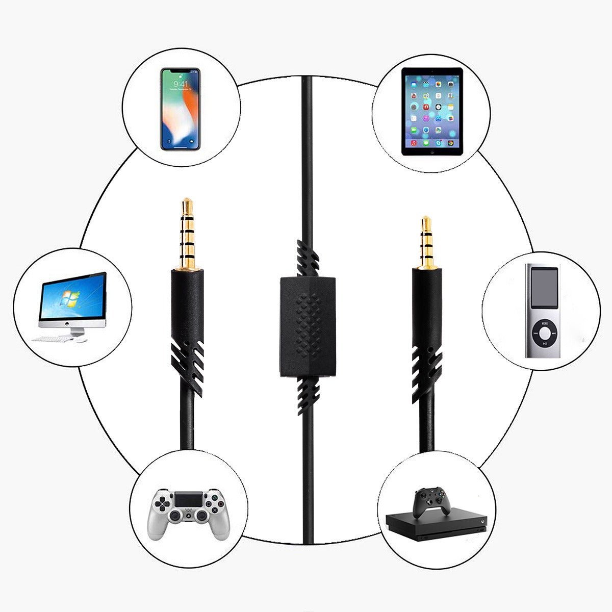 Suitable for Logitech ASTRO A10 A40 gaming headphones Ps4 connection cable headphone audio cable