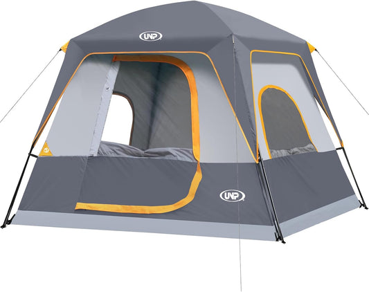 UNP Portable Cabin Tent for 4 Person and 8 Person Camping Tent Easy Set Up, Waterproof with Top Rainfly for Outdoor Camping/Hiking