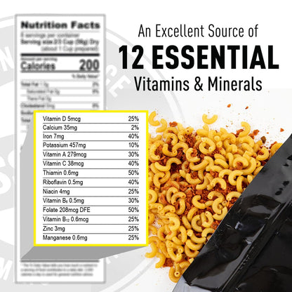 Ready Hour Mac and Cheese Case Pack (24 Servings), Freeze-Dried, Mac and Cheese Bulk, Survival Emergency and Real Non-Perishable Food, Long-Term Storage Food, 25-Year Shelf Life