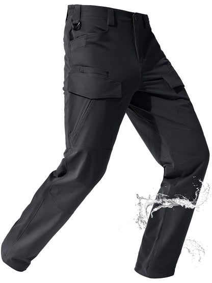 FREE SOLDIER Men's Tactical Water Repellent Ripstop Cargo Work Pants Men Hiking Nylon Spandex Trousers with 8 Pockets