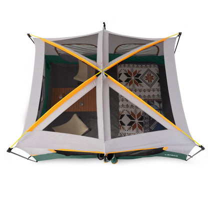 UNP 2/4/6/8 Person Tent, Portable Cabin Tent, Camping Tent 4-Person Easy Set Up, Waterproof with Top Rainfly for Outdoor Camping/Hiking | Easy Set Up, Waterproof, Top Rainfly