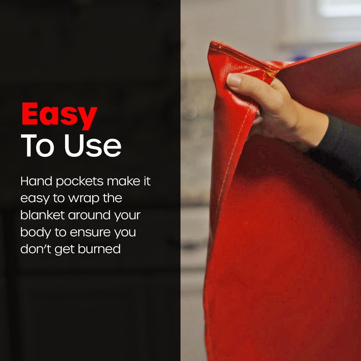 Prepared Hero Flame Shield 1 Pack - Resistant Up To 1100 Degrees - CE Certified - Fire Cape - Fire Cloak - Fireproof Clothing - Fireproof Hooded Cloak - Emergency Fire Blanket For Home