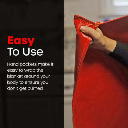 Prepared Hero Flame Shield 1 Pack - Resistant Up To 1100 Degrees - CE Certified - Fire Cape - Fire Cloak - Fireproof Clothing - Fireproof Hooded Cloak - Emergency Fire Blanket For Home